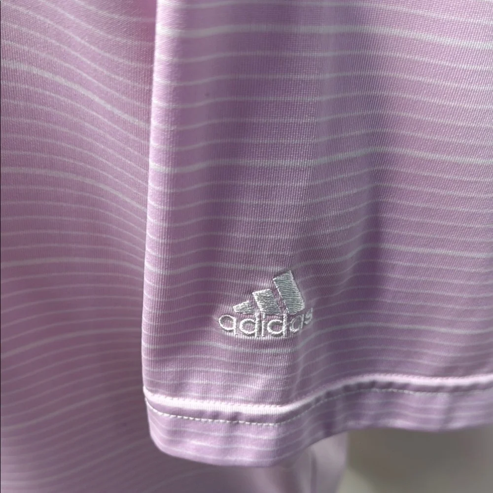 Adidas ClimaLite Pink Stripe Polo